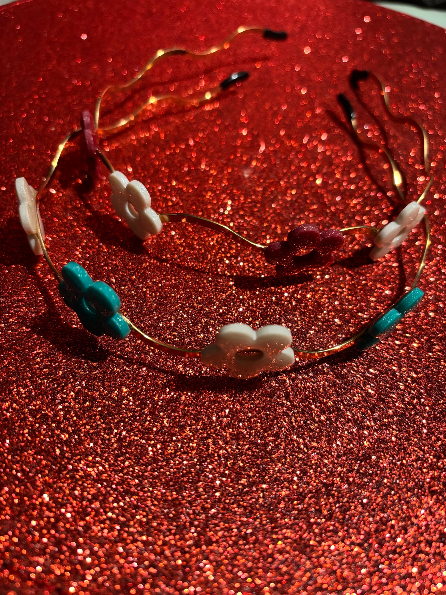 Serre-tête Fleur Colorée – Fait main