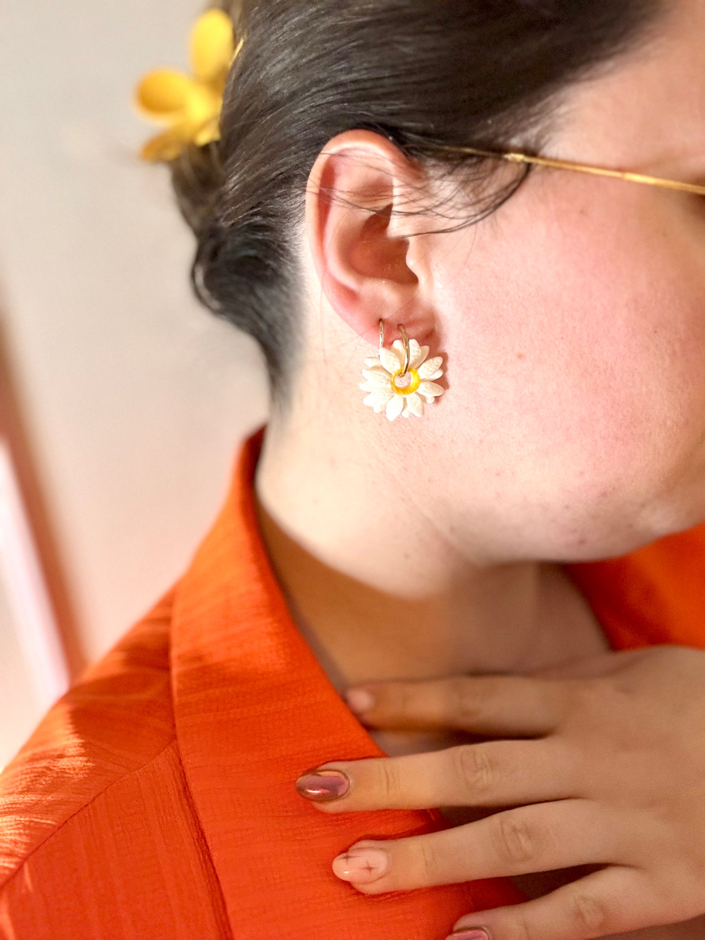 Pampilles Margueritte mate (Sans les créoles)