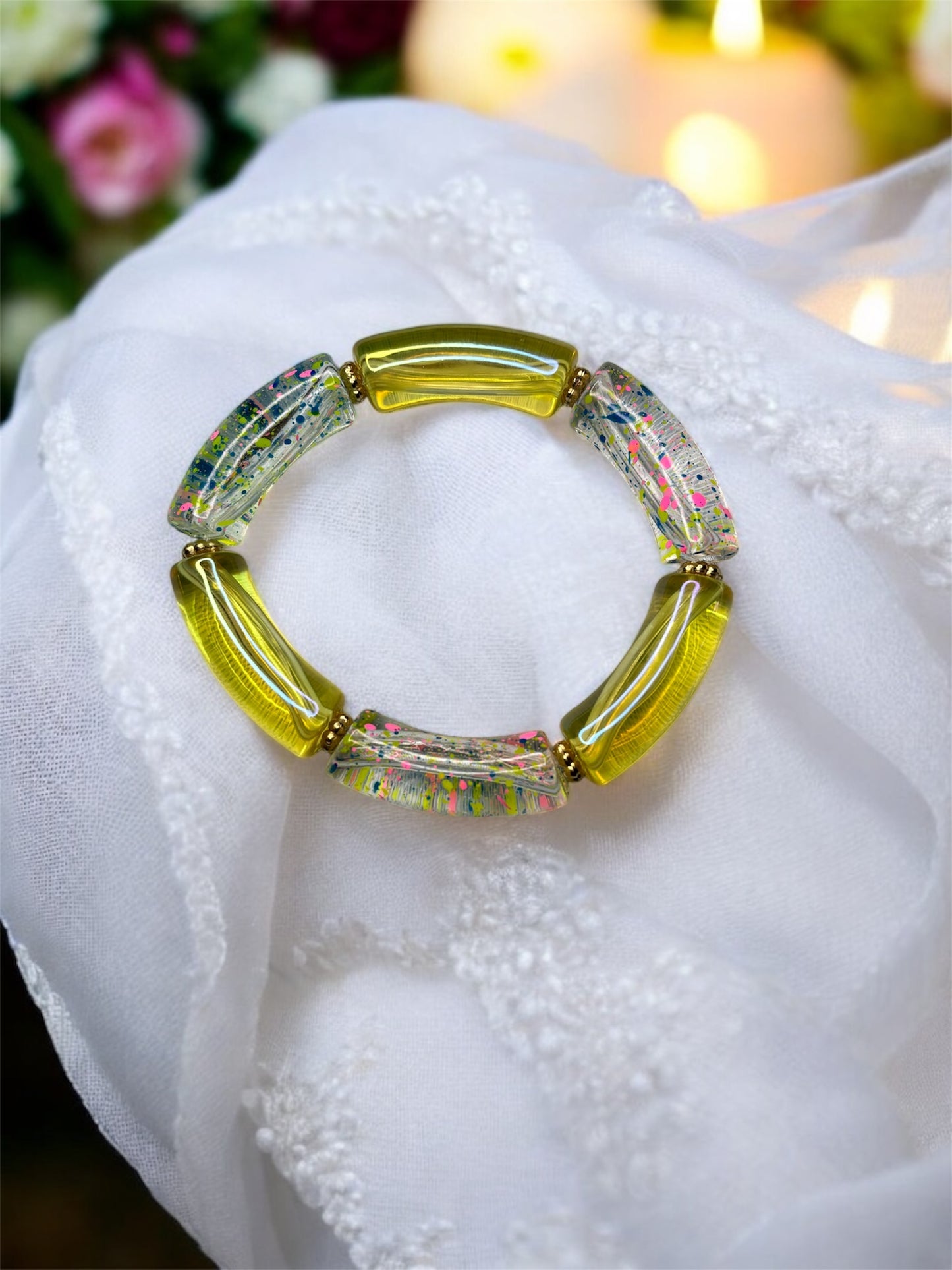 Bracelet Tube jaune