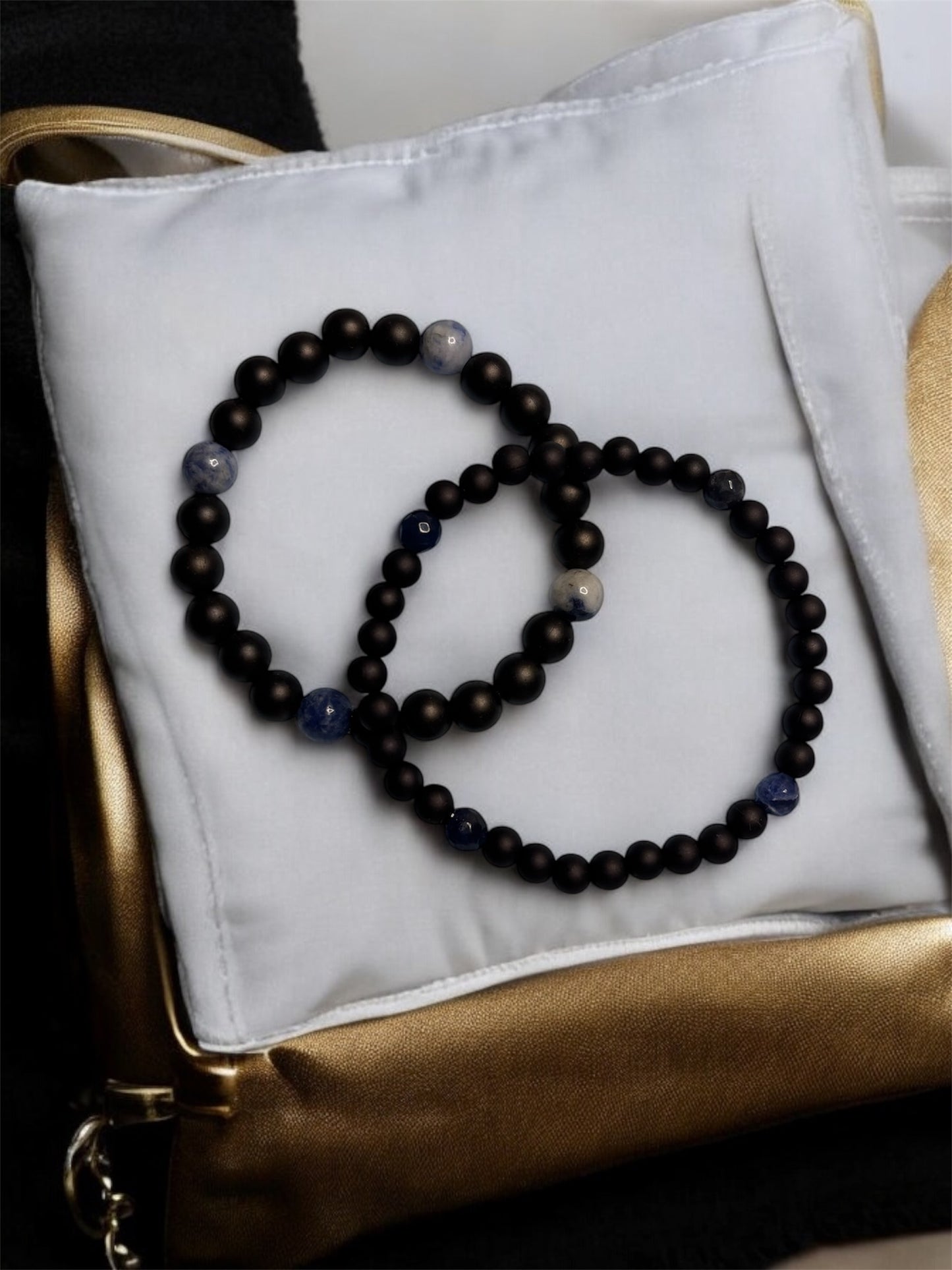 Bracelet Madère noir & bleu