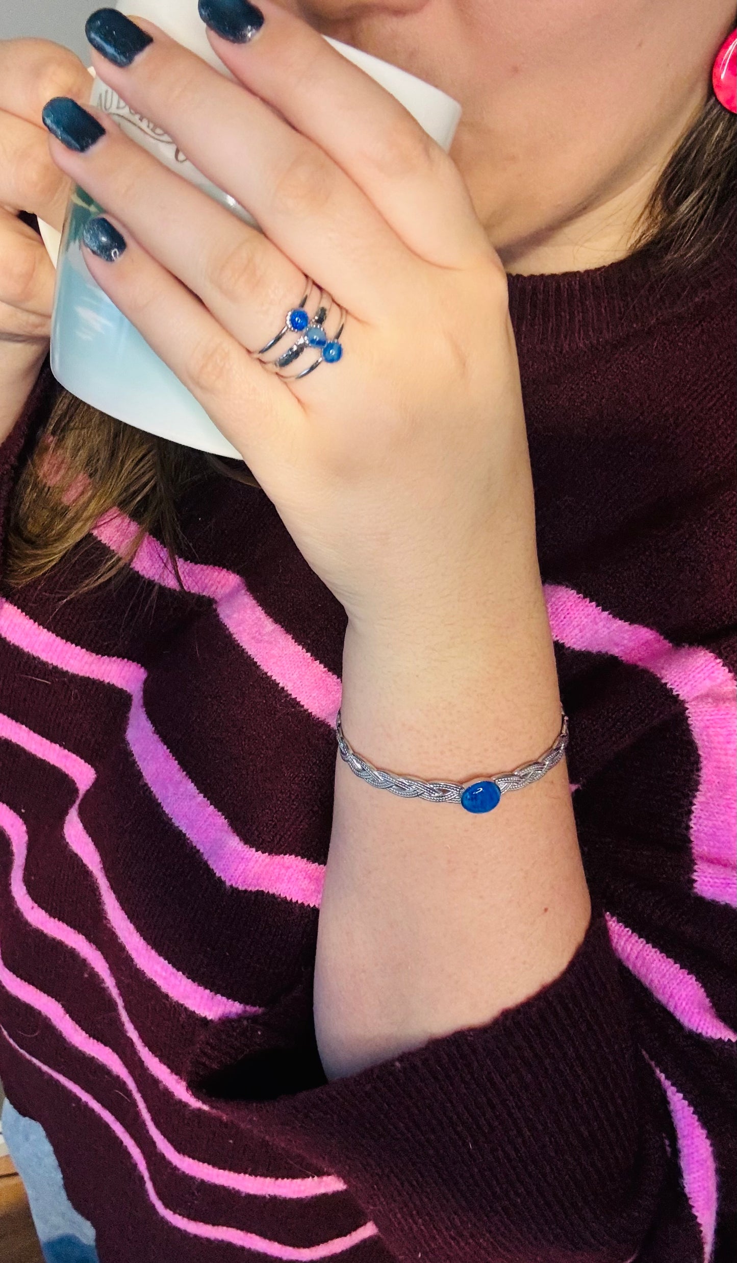Bague Élégance Marbrée – Ajustable