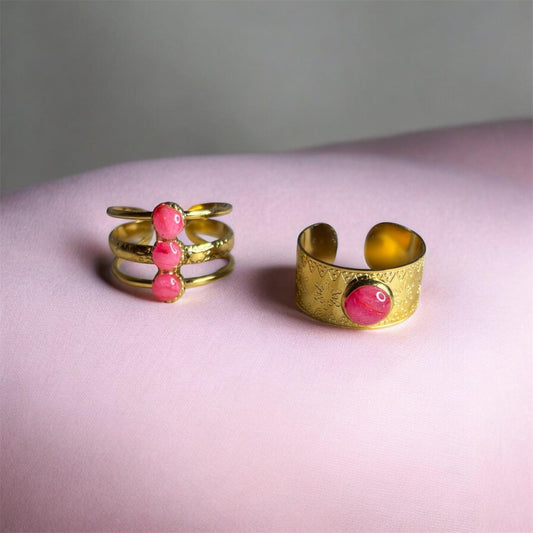 Bague Élégance Marbrée – Ajustable