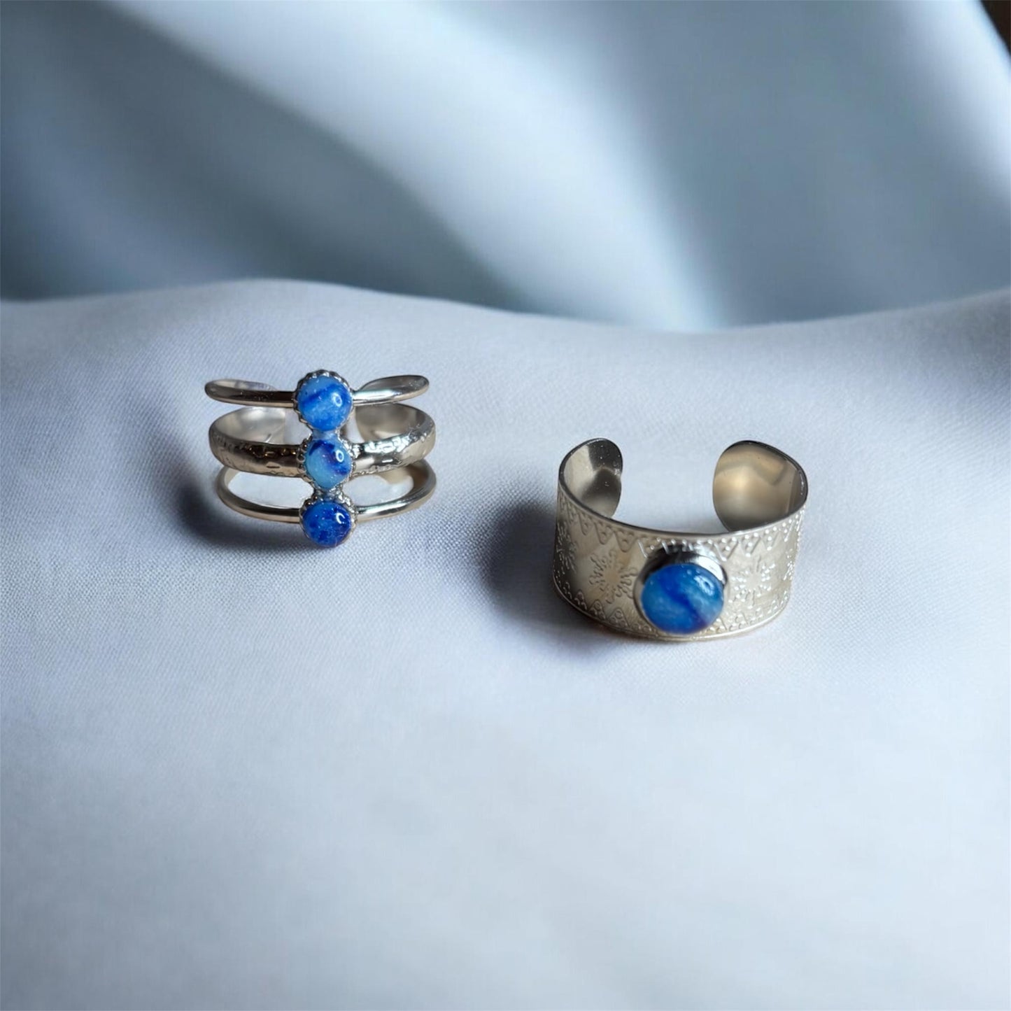 Bague Élégance Marbrée – Ajustable
