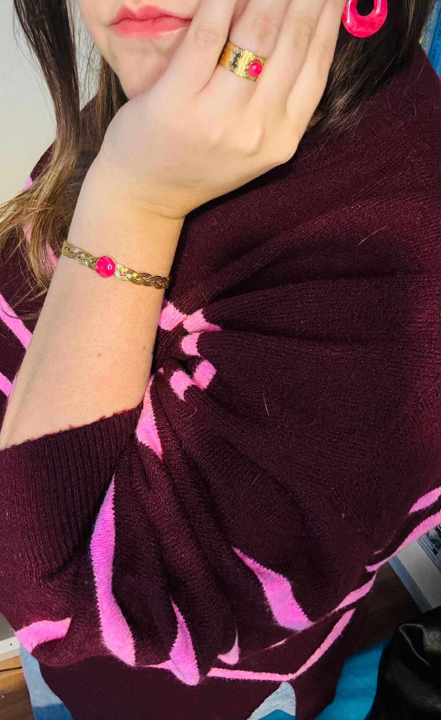 Bague Élégance Marbrée – Ajustable