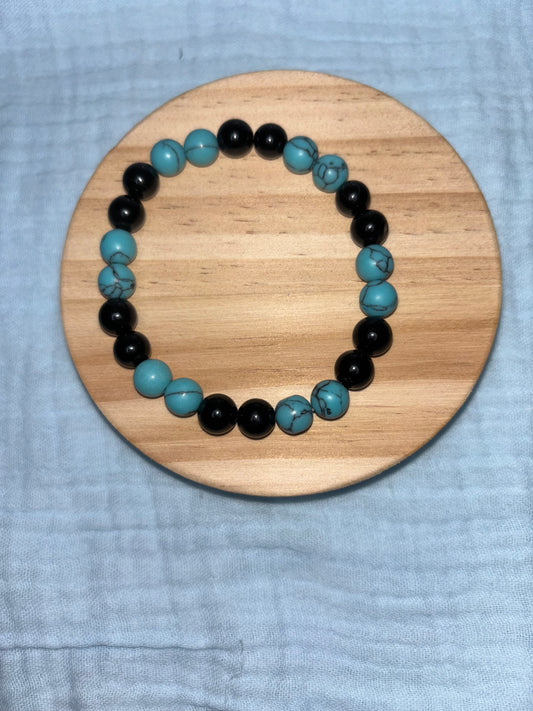 Bracelet noir/bleu