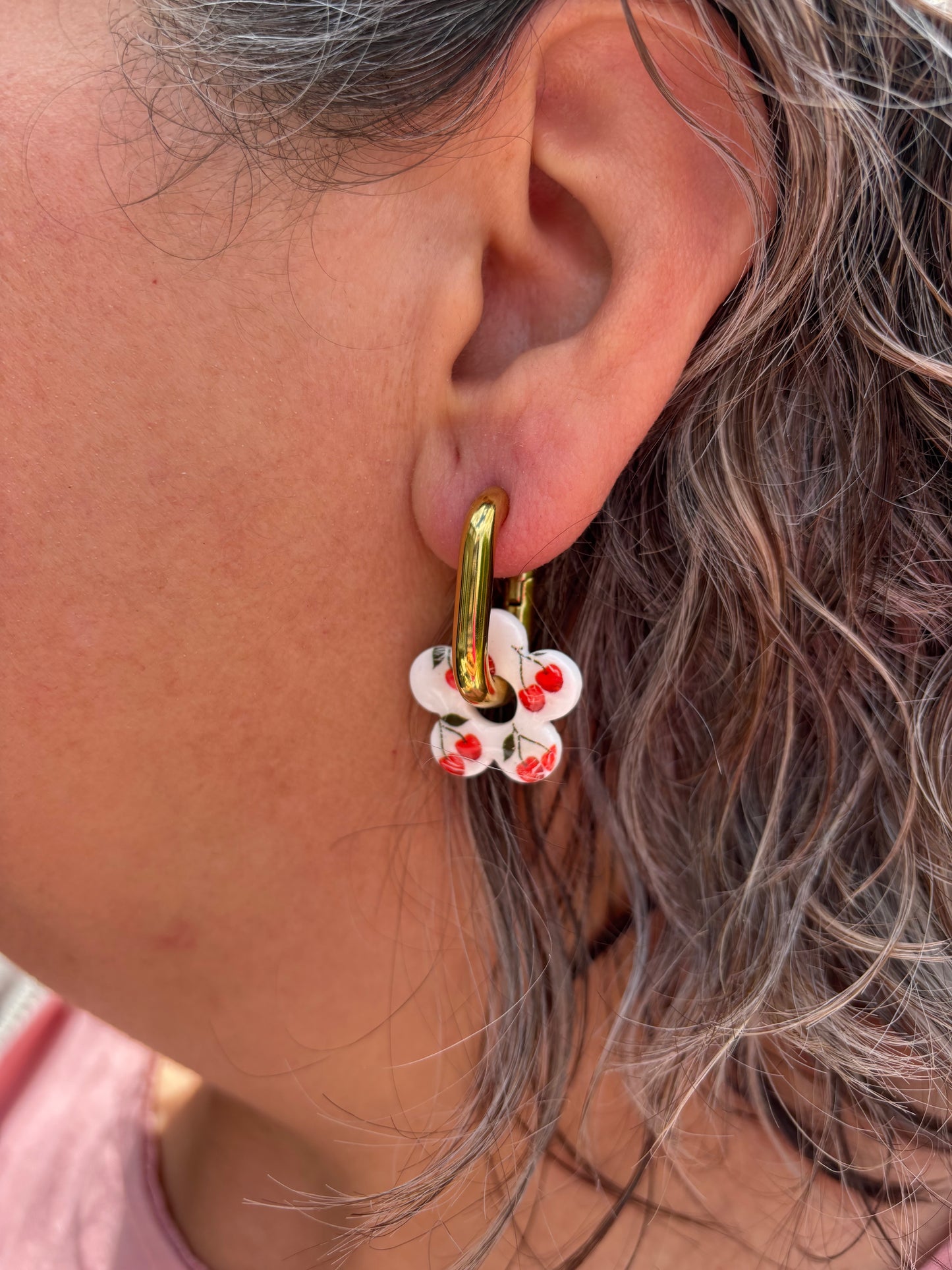 Pampilles mini Nanda motif (sans créoles)